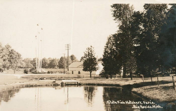 Paris Fish Hatchery - Old Postcard View (newer photo)